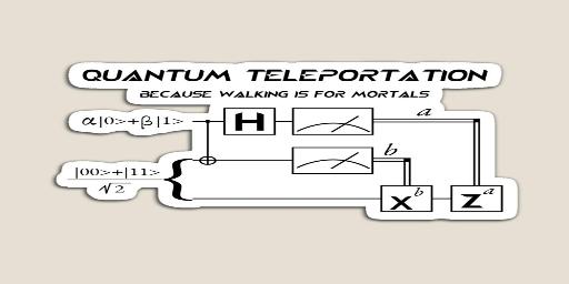 Magnet with the 'Quantum teleportation. Because walking is for mortals' design